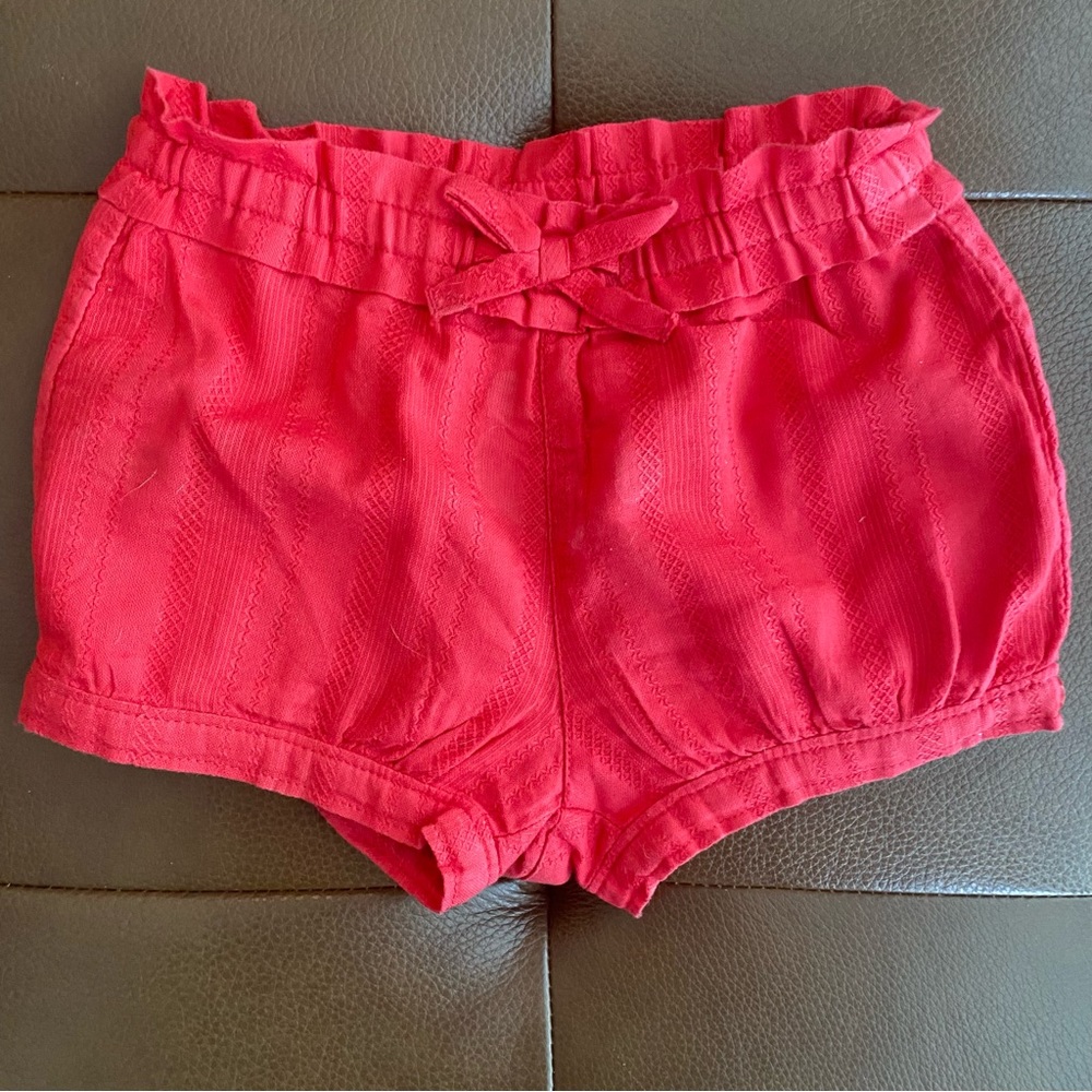 Gap baby red eyelet shorts size 6-12 months
